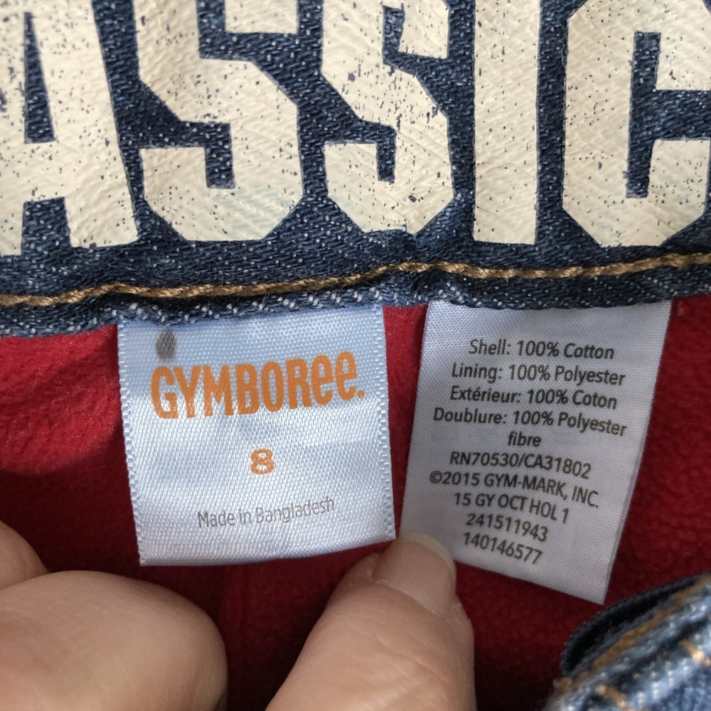 Gymboree Fleece Lined Jeans Boys Size 8 Adjustable Waist Classic - Picture 3 of 7